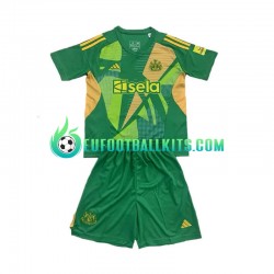 Newcastle United Goalkeeper Home Football Shirts 2024-2025 Greencolor Kids LS