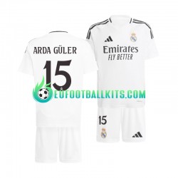 Real Madrid Arda Guler 15 Home Football Shirts 2024-2025 Kids LS