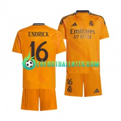 Real Madrid ENDRICK 16 Away Football Shirts 2024-2025 Kids LS