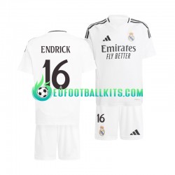 Real Madrid ENDRICK 16 Home Football Shirts 2024-2025 Kids LS