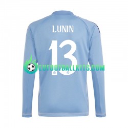 Real Madrid Goalkeeper Andriy Lunin 13 Home Football Shirts 2024-2025 Bluecolor Men SS