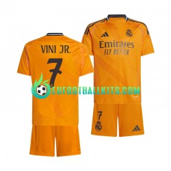 Real Madrid VINI JR 7 Away Football Shirts 2024-2025 Kids LS