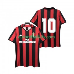 AC Milan 10 Retro Home Football Shirts 1988 1989 Men LS