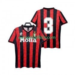 AC Milan 3 Retro Home Football Shirts 1993 1994 Men LS