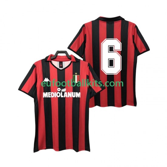 AC Milan 6 Retro Home Football Shirts 1988 1989 Men LS