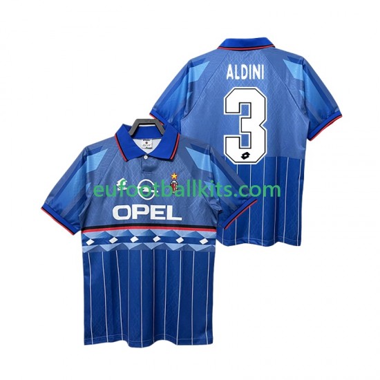 AC Milan ALDINI 3 Retro Away Football Shirts 1995 1996 Men LS
