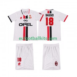 AC Milan BAGGIO 18 Retro Away Football Shirts 1996 1997 Kids LS