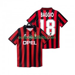 AC Milan BAGGIO 18 Retro Home Football Shirts 1996 1997 Men LS