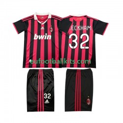 AC Milan BECKHAM 32 Retro Home Football Shirts 2009 2010 Kids LS