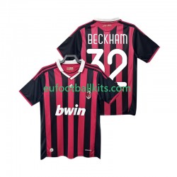 AC Milan BECKHAM 32 Retro Home Football Shirts 2009 2010 Men LS