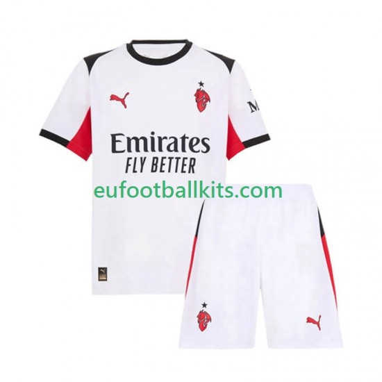AC Milan Away Football Shirts 2025-2026 Kids LS