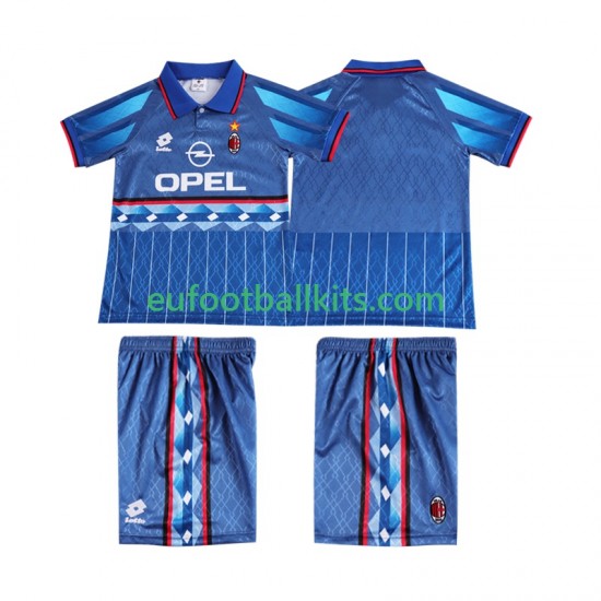AC Milan Retro Away Football Shirts 1995 1996 Kids LS