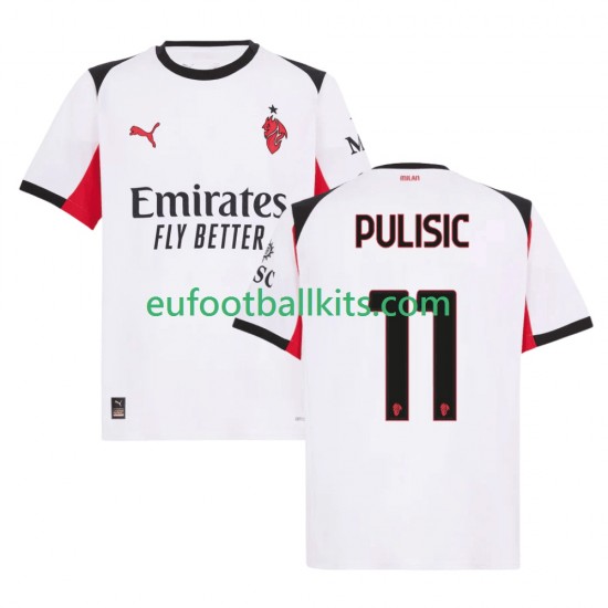 AC Milan Christian Pulisic 11 Away Football Shirts 2025-2026 Men LS