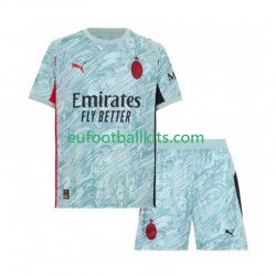AC Milan Goalkeeper Home Football Shirts 2025-2026 Kids LS