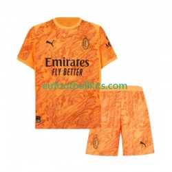 AC Milan Goalkeeper Third Football Shirts 2025-2026 Kids LS