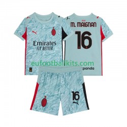 AC Milan Goalkeeper Mike Maignan 16 Home Football Shirts 2025-2026 Kids LS