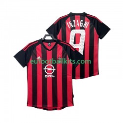 AC Milan INZAGHI 9 Retro Home Football Shirts 2002 2003 Men LS