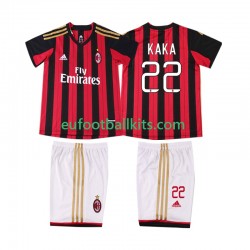 AC Milan KAKA 22 Retro Home Football Shirts 2013 2014 Kids LS