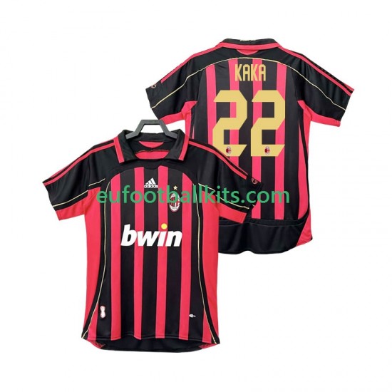AC Milan KAKA 22 Retro Home Football Shirts 2006 2007 Men LS