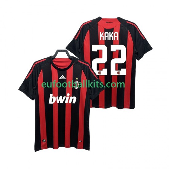 AC Milan KAKA 22 Retro Home Football Shirts 2008 2009 Men LS
