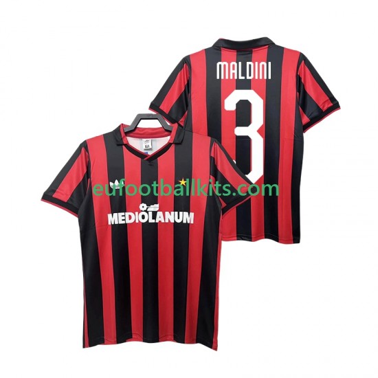 AC Milan MALDINI 3 Retro Home Football Shirts 1990 1991 Men LS