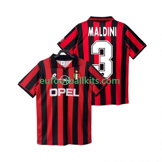 AC Milan MALDINI 3 Retro Home Football Shirts 1996 1997 Men LS