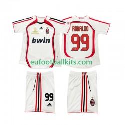 AC Milan RONALDO 9 Retro Away Football Shirts 2006 2007 Kids LS