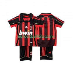AC Milan Retro Home Football Shirts 2006 2007 Kids LS