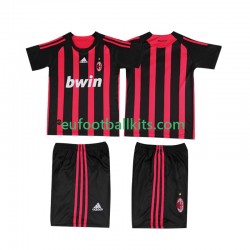 AC Milan Retro Home Football Shirts 2008 2009 Kids LS