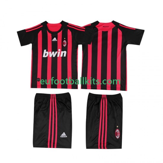 AC Milan Retro Home Football Shirts 2008 2009 Kids LS