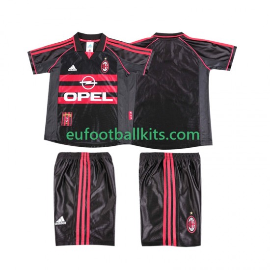 AC Milan Retro Third Football Shirts 1998 1999 Kids LS