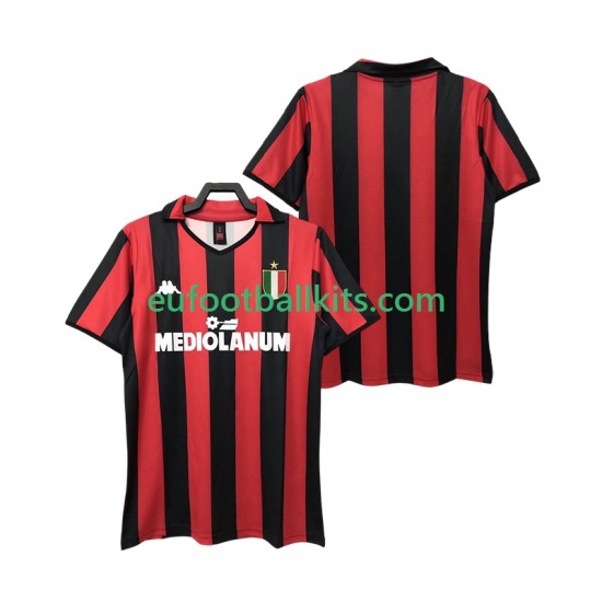 AC Milan Retro Home Football Shirts 1988 1989 Men LS