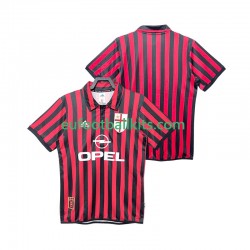 AC Milan Retro Home Football Shirts 1999 2000 Men LS