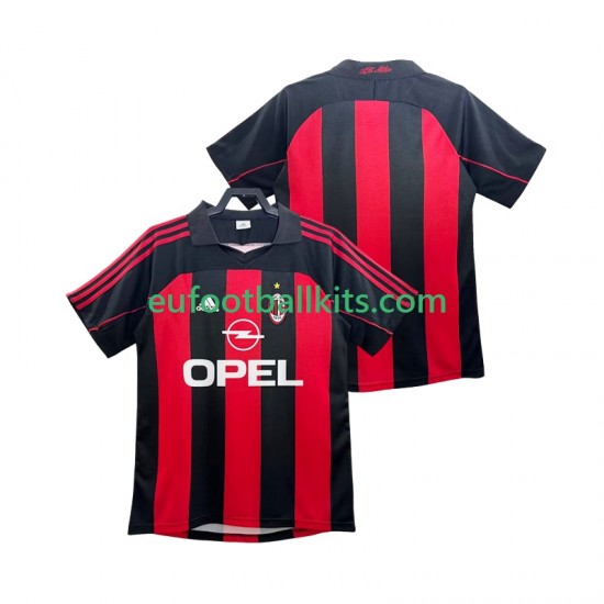AC Milan Retro Home Football Shirts 2000 2002 Men LS