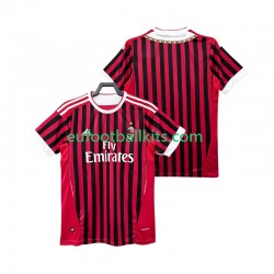 AC Milan Retro Home Football Shirts 2011 2012 Men LS