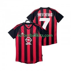 AC Milan SHEVCHENKO 7 Retro Home Football Shirts 2002 2003 Men LS