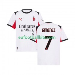 AC Milan Santiago Gimenez 7 Away Football Shirts 2025-2026 Men LS