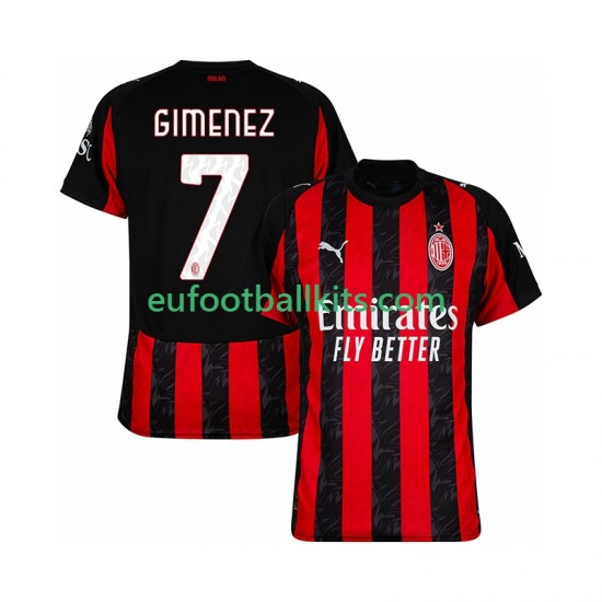 AC Milan Santiago Gimenez 7 Home Football Shirts 2025-2026 Men LS