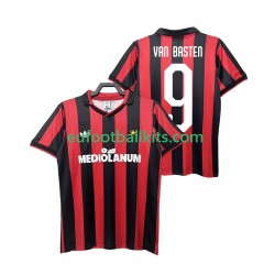 AC Milan VAN BASTEN 9 Retro Home Football Shirts 1990 1991 Men LS