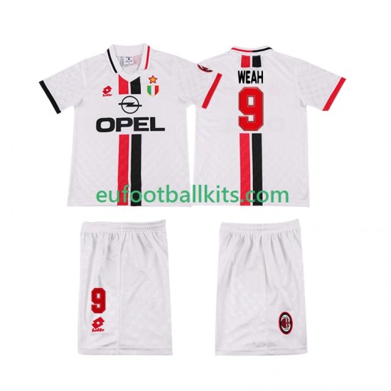AC Milan WEAH 8 Retro Away Football Shirts 1996 1997 Kids LS