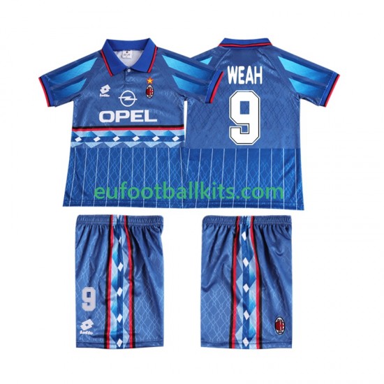 AC Milan WEAH 9 Retro Away Football Shirts 1995 1996 Kids LS