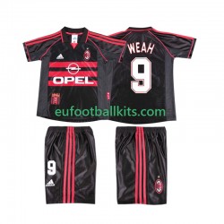 AC Milan WEAH 9 Retro Third Football Shirts 1998 1999 Kids LS