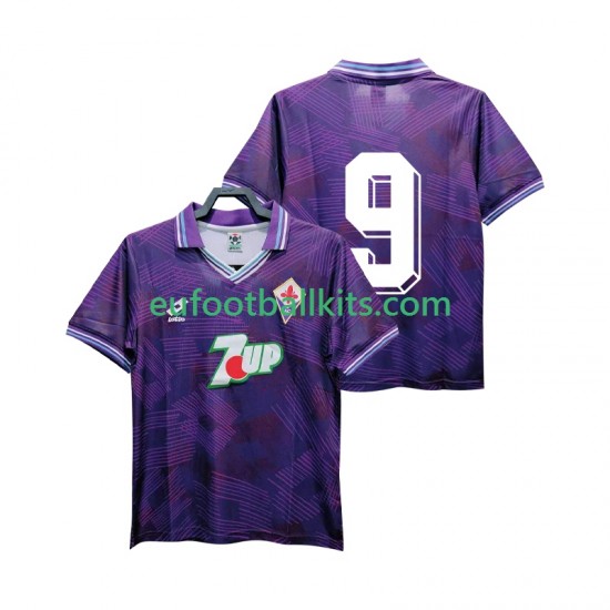 ACF Fiorentina 9 Retro Home Football Shirts 1992 1993 Men LS