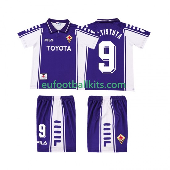 ACF Fiorentina BASTUTA 9 Retro Home Football Shirts 1999 2000 Kids LS