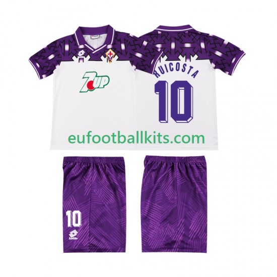 ACF Fiorentina RUI COSTA 10 Retro Away Football Shirts 1992 1993 Kids LS
