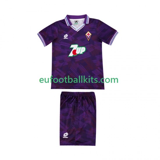 ACF Fiorentina Retro Home Football Shirts 1992 1993 Kids LS
