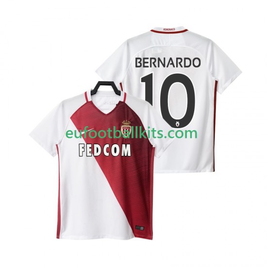 AS Monaco BERNARDO 10 Home Football Shirts 2016 2017 Men LS