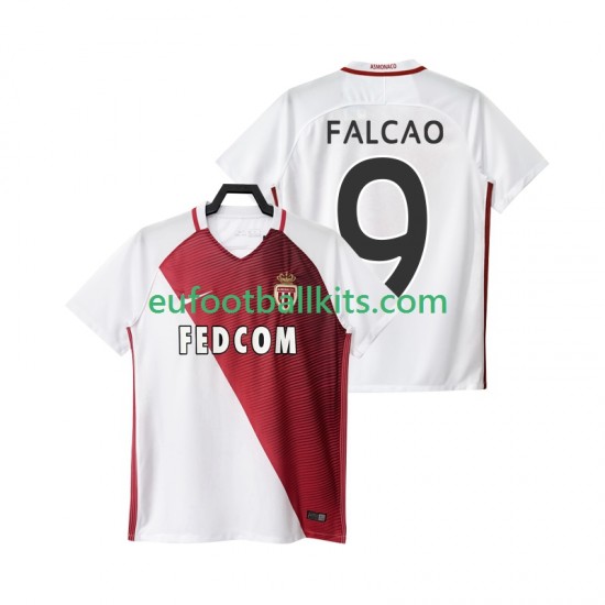 AS Monaco FALCAO 9 Home Football Shirts 2016 2017 Men LS