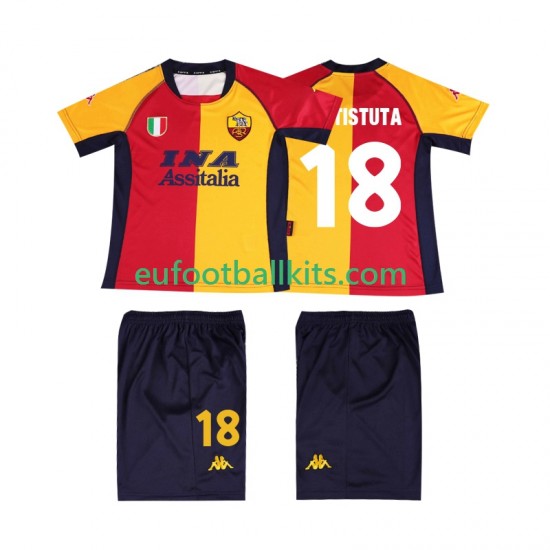 AS Roma BATISTUTA 18 Retro Home Football Shirts 2001 Kids LS