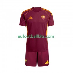 AS Roma Home Football Shirts 2025-2026 Kids LS